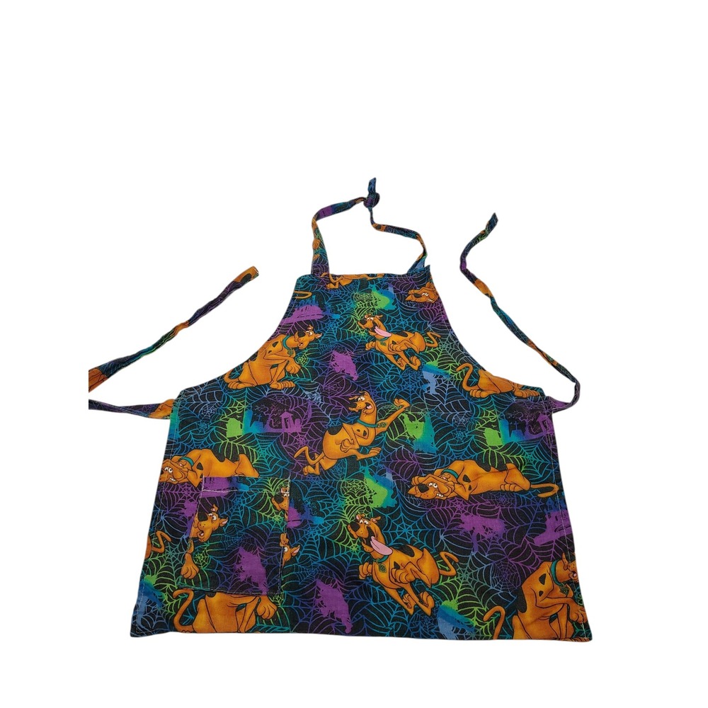 Kids Scooby Doo Halloween Apron Spooky Spiderweb‎ Print Cooking Baking Fun